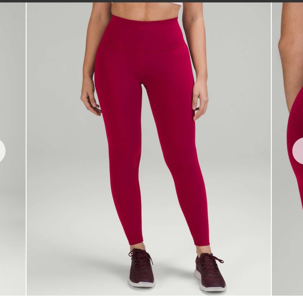 Lululemon Wunder Train Contour Fit 25” Leggings in Pomegranate size 4